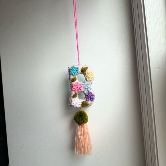 Floral Pink and Purple Wall Hanging Decor - Picture 2 of 6